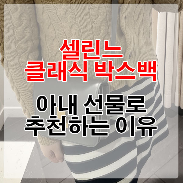 셀린느 클래식 박스백, 아내 선물로 추천하는 이유