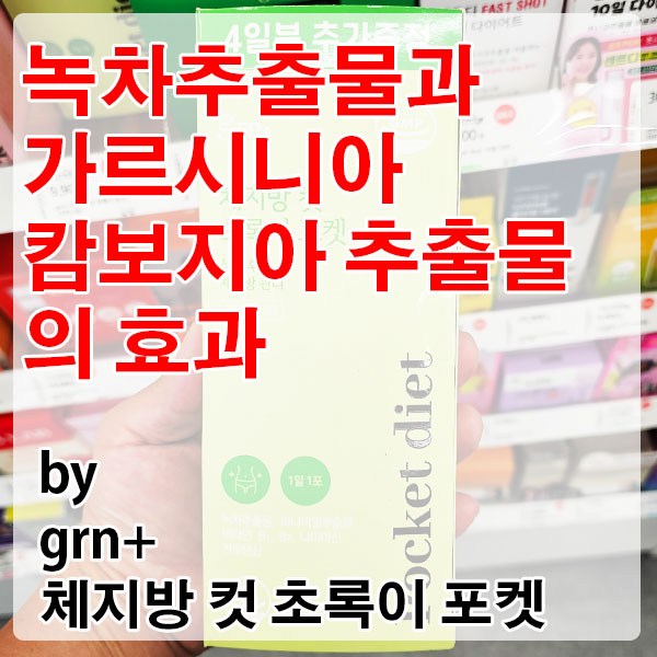 녹차 카테킨과 가르시니아로 완성한 grn+ 체지방 컷 초록이 포켓