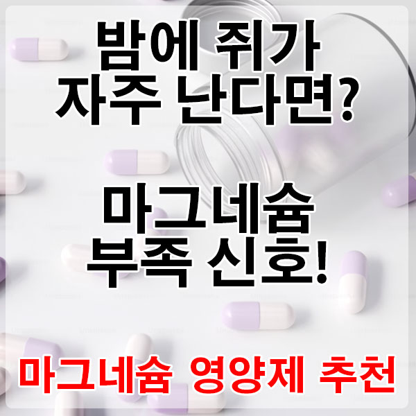 밤에 쥐가 자주 난다면? 마그네슘 부족 신호! 마그네슘 영양제 추천