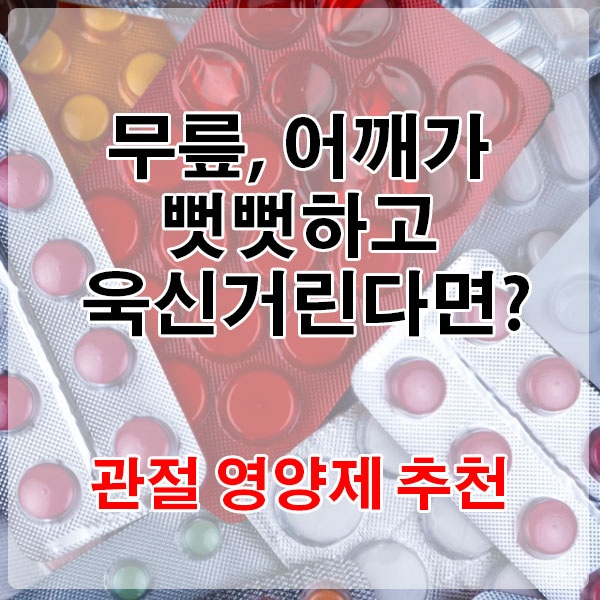 무릎·어깨가 뻣뻣하고 욱신거린다면? 글루코사민·MSM·Ⅱ형 콜라겐 부족 신호! 관절 영양제 추천